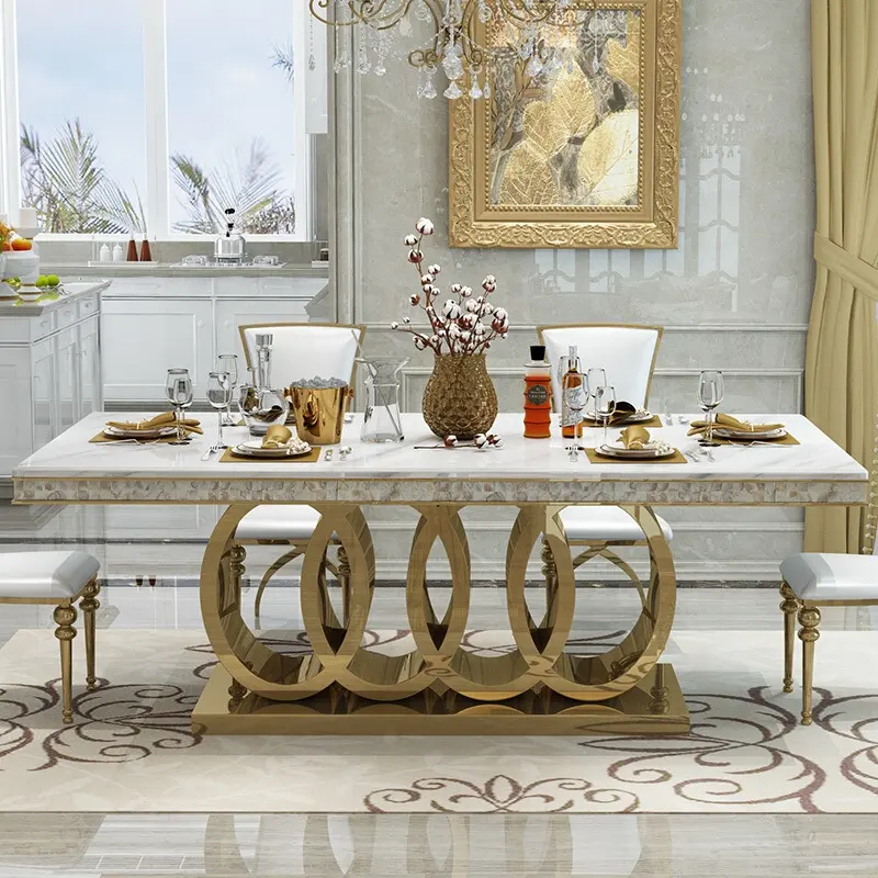 Dining Room Marble Sintered Stone Dining Set