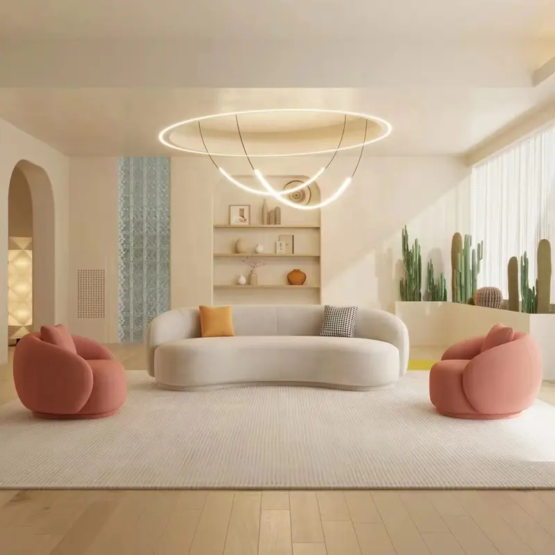 Living Room Modern White Sofa