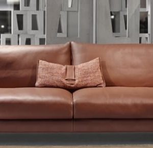 Living Room Brown Leather Living Room Sofa